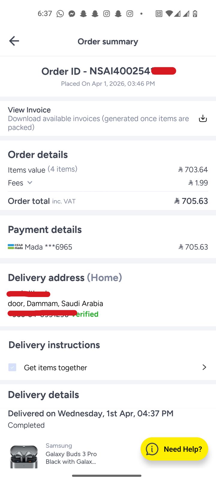 Khobar, Electronics, SAR 300,  Galaxy Buds 3 Pro (Like New)