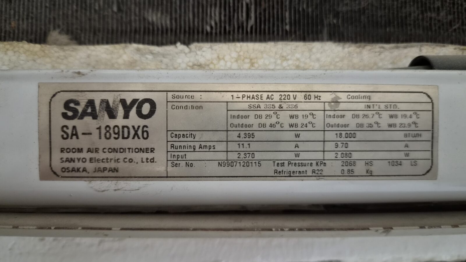 Khobar, Air Conditioners, SAR 600,  Sanyo Japan 1.5t Excellent Cooling And Working Condition