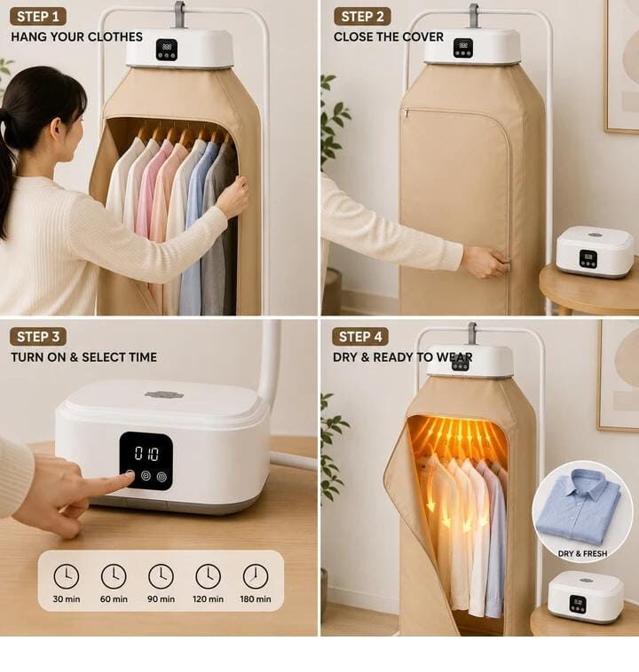 Mumbai, Appliances, INR 1799,  Electric Fast-Drying Machine With Adjustable Timer & Hassle-Free Setup Low Noise, Energy S
