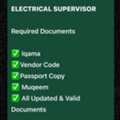 Requirement For ELECTRICAL SUPERVISOR
