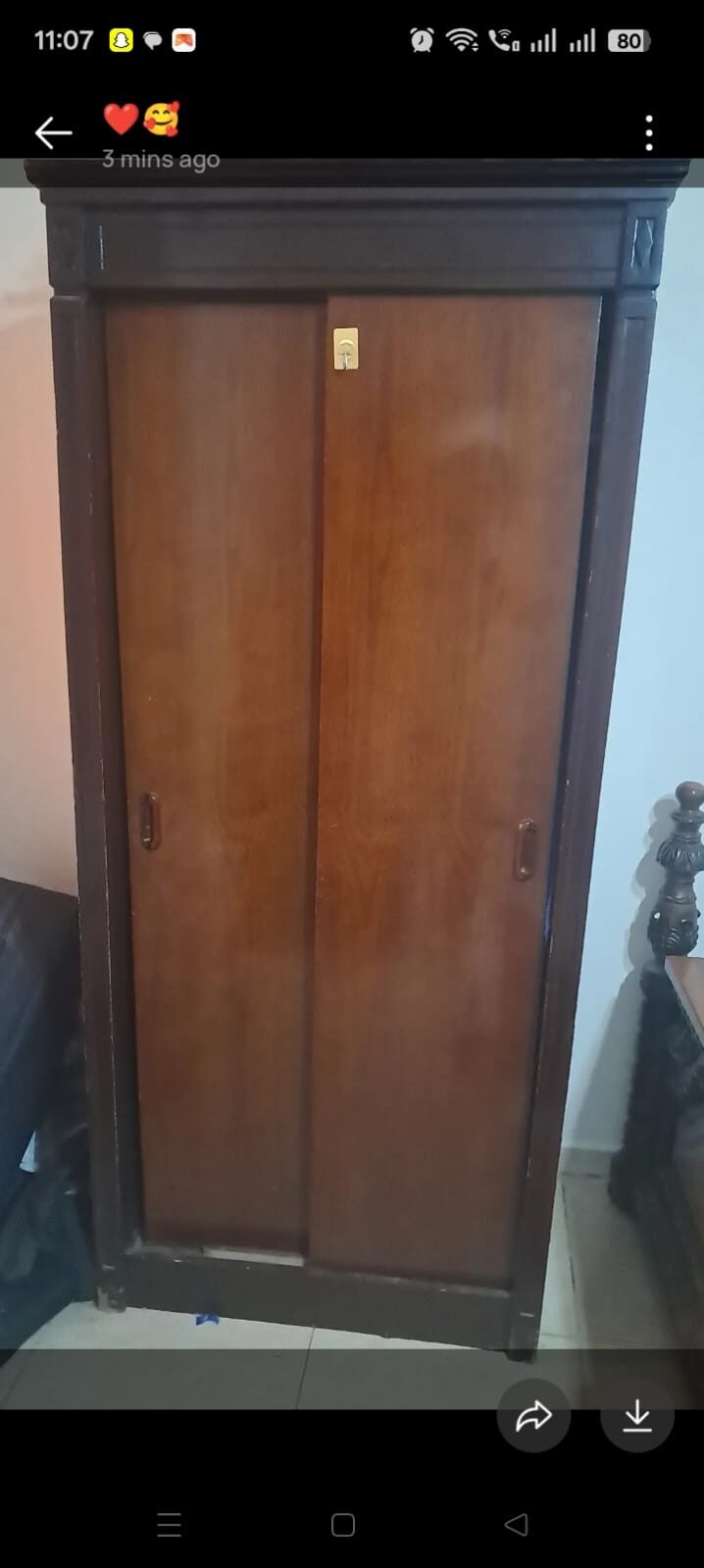 Madinah, Furniture, SAR 230,  Strong Wooden Bed And Almirah (sheesham) For Sale
