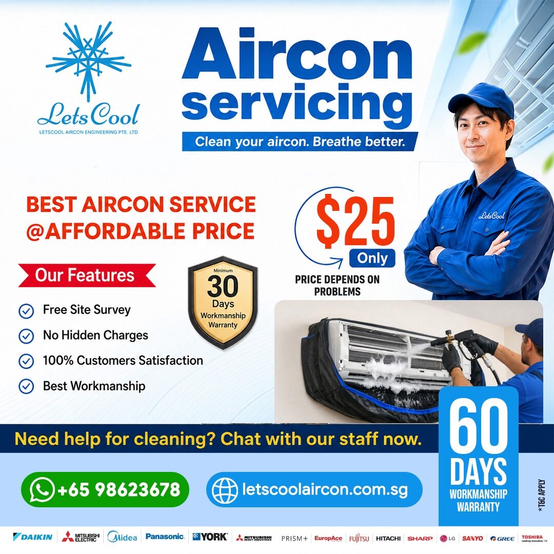 Singapore, Air Conditioners, SGD 25,  Aircon Servicing