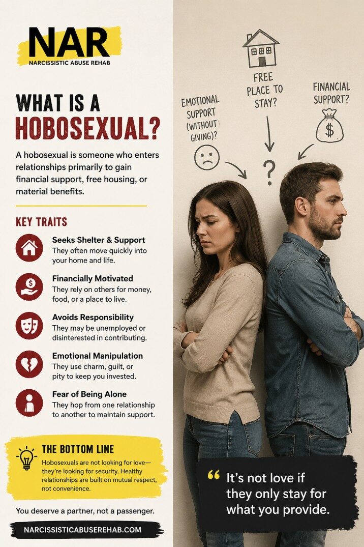 Los Angeles, Education, Hobosexual Warning Signs: Protect Your Heart, Home, And Finances- Narcissistic Abuse Rehab