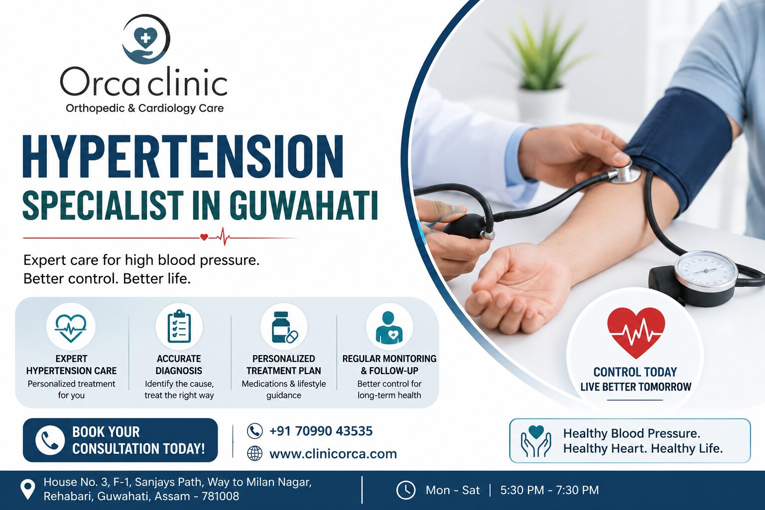 Mumbai, Health, Hypertension Specialist In Guwahati | Expert High Blood Pressure Care | Clinic Orca