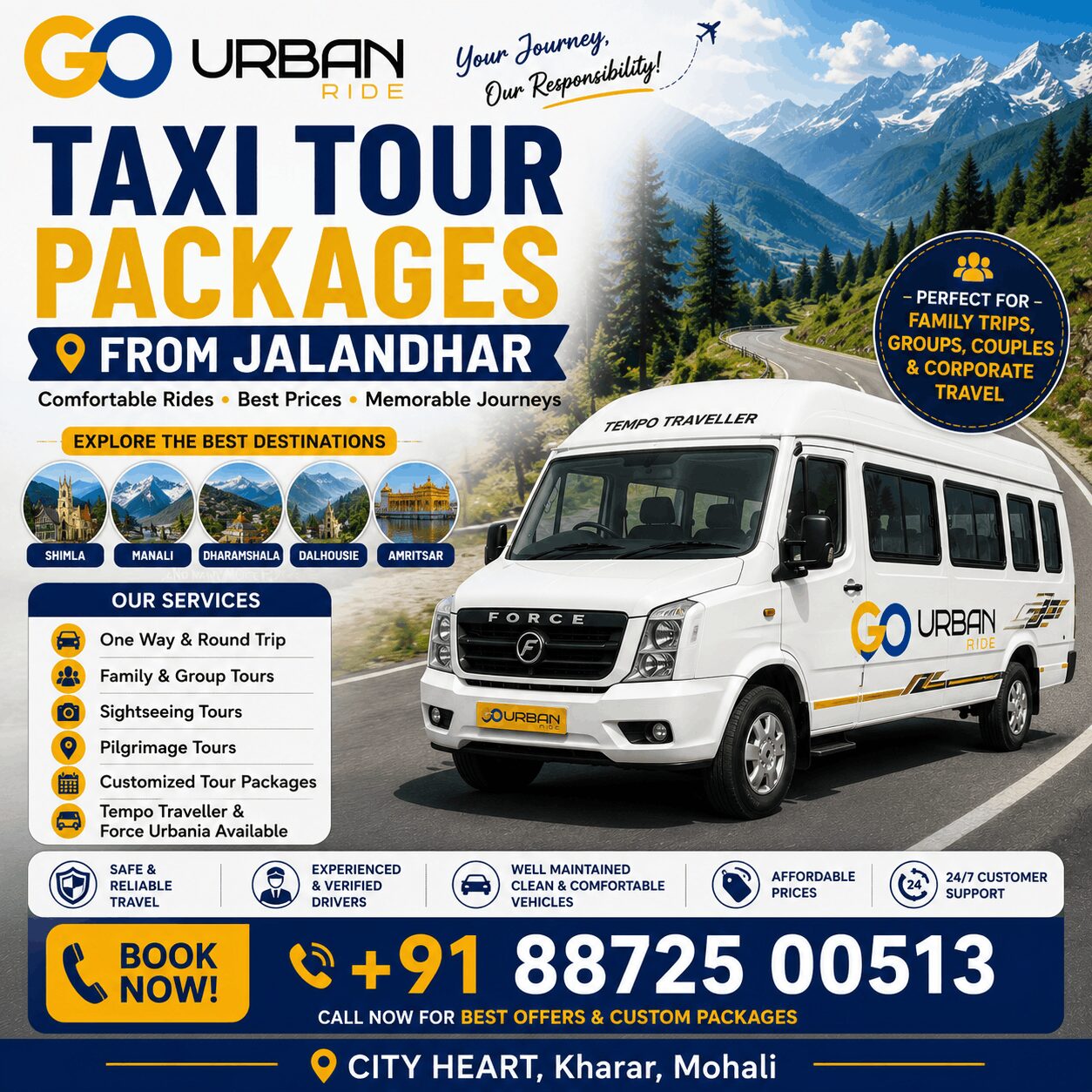 Chandigarh, Travel, Affordable Taxi Tour Packages From Jalandhar With Sightseeing