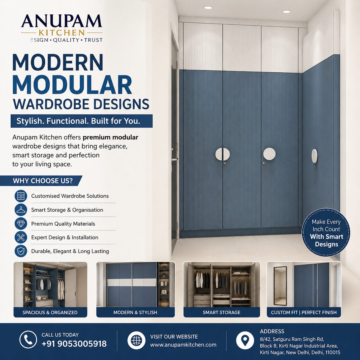 New Delhi, Construction, Best Modular Wardrobe Manufacturers In Okhla Delhi