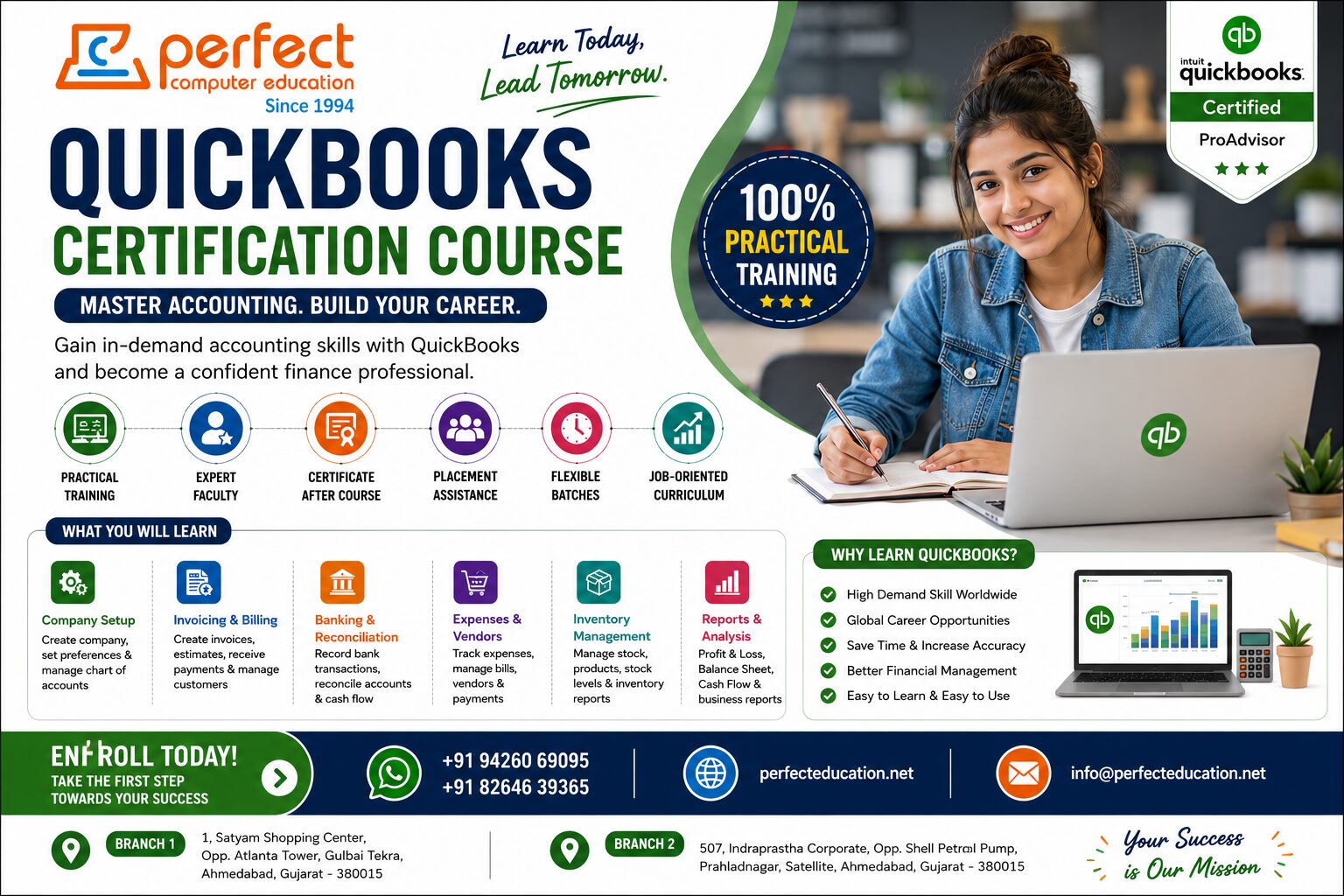 Ahmedabad, Education, QuickBooks Certification Course In Ahmedabad By Perfect Computer Education