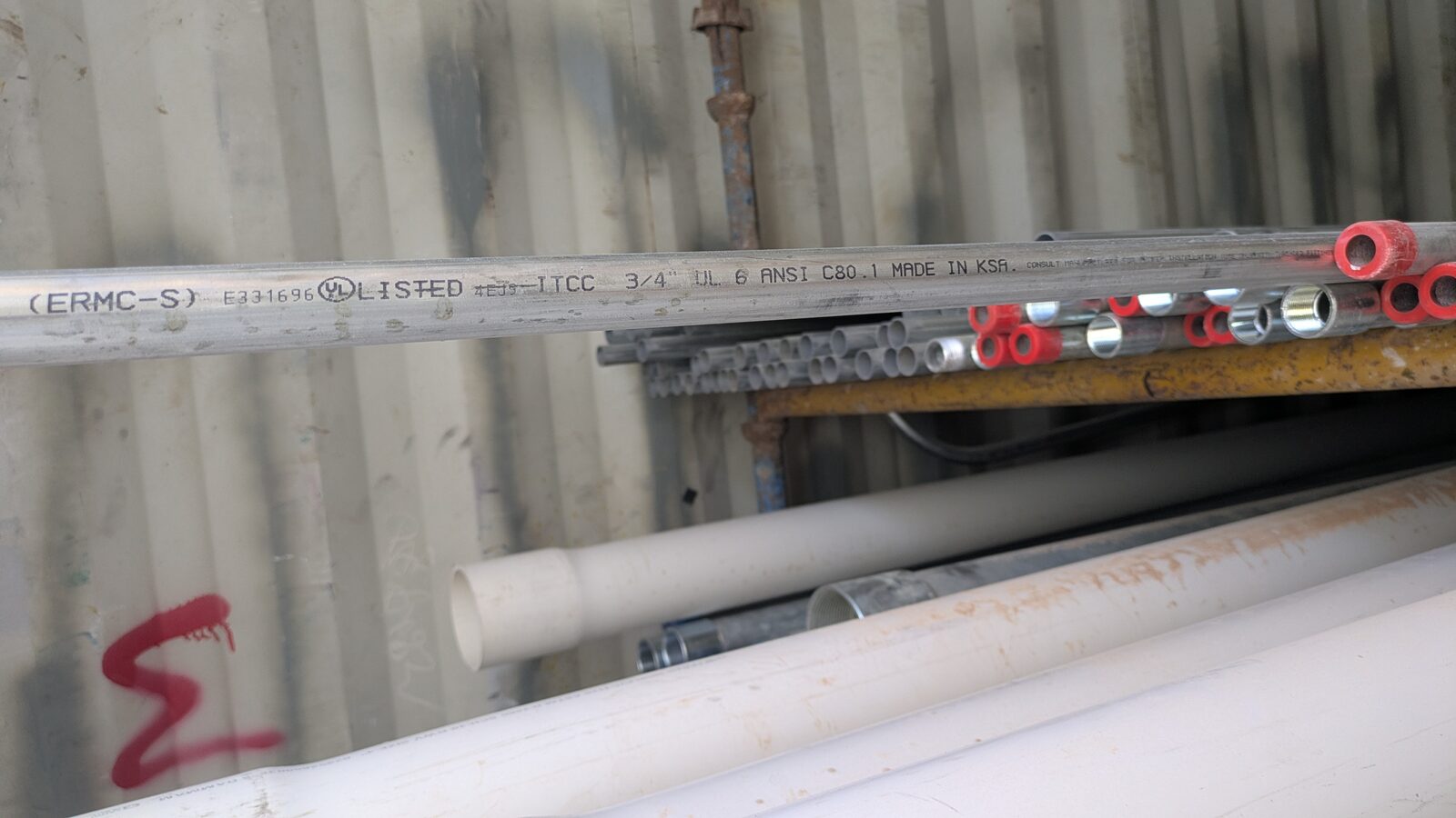 Riyadh, Materials, Pvc Pipes , EMT Pipes And Carbon Steel Pipes