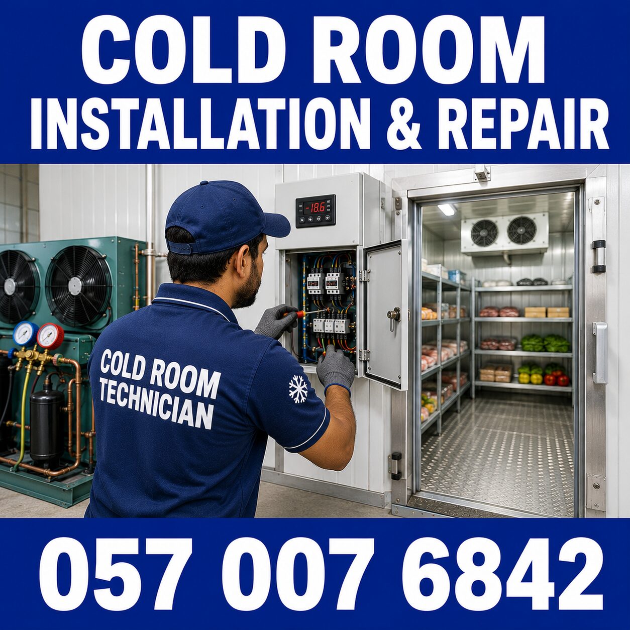 Al Jisr, Air Conditioning, ✅✅✅ COLD ROOM INSTALLATION & REPAIR – ✅ 057 007 6842 ✅✅✅