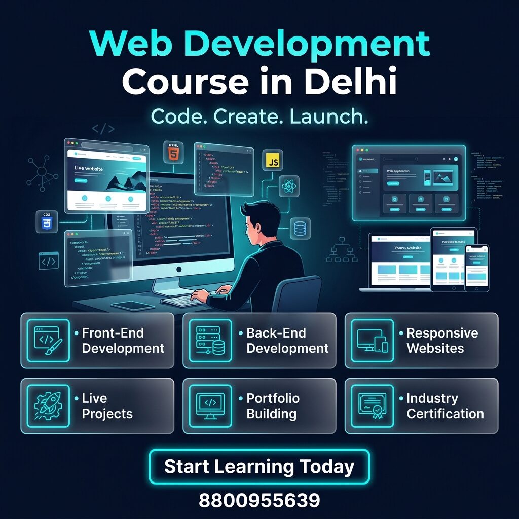 Noida, Education, Learn Professional Web Development In Delhi With Live Project Training