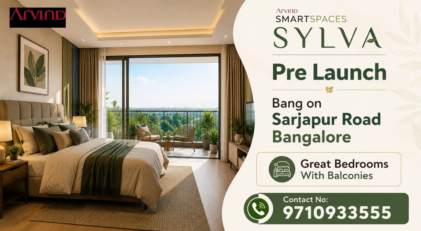 Bangalore, Real Estate For Sale, INR 19900000,  3 BR,  1500 Sq. Feet,  Arvind Sylva Sarjapur Road: Premium 3 & 4 BHK Apartments In Bangalore