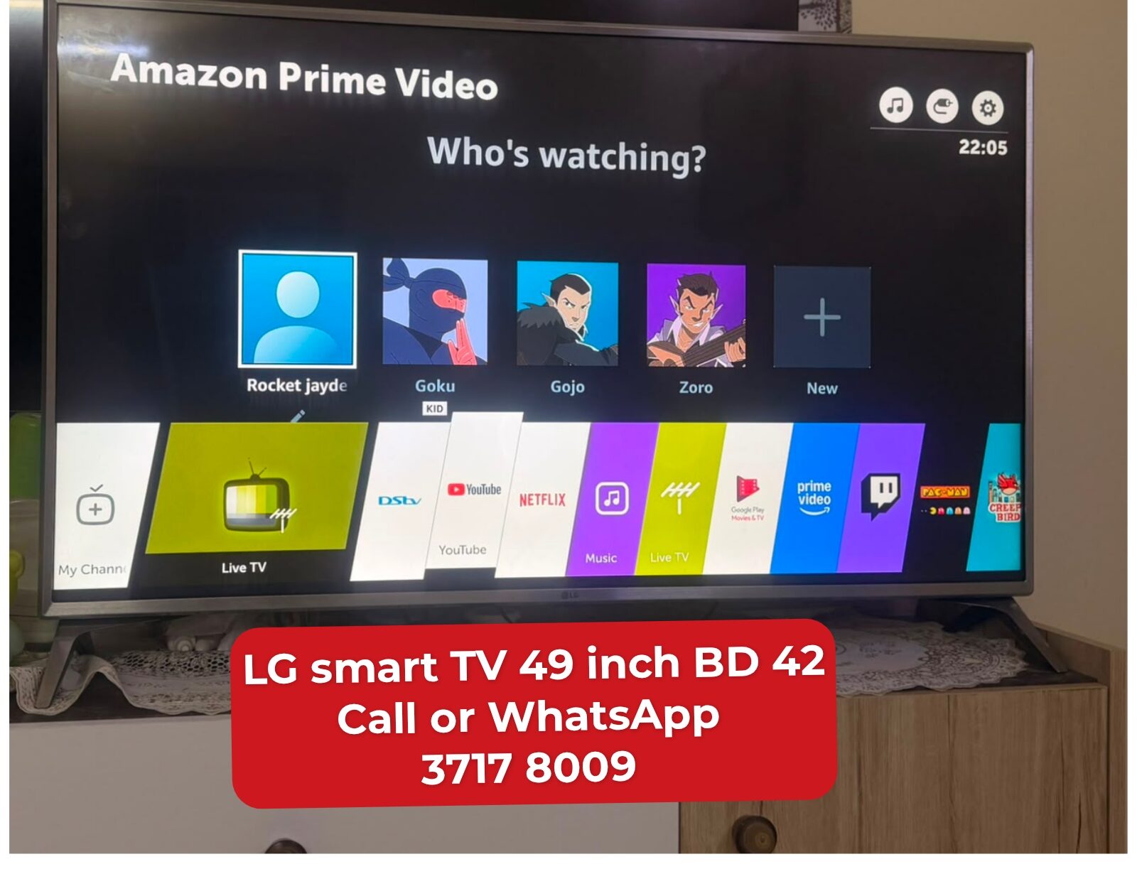 Manama, Appliances, BHD 42,  🌍🌎LG Smart Tv 49inch In Good Condition For Sale With Delivery