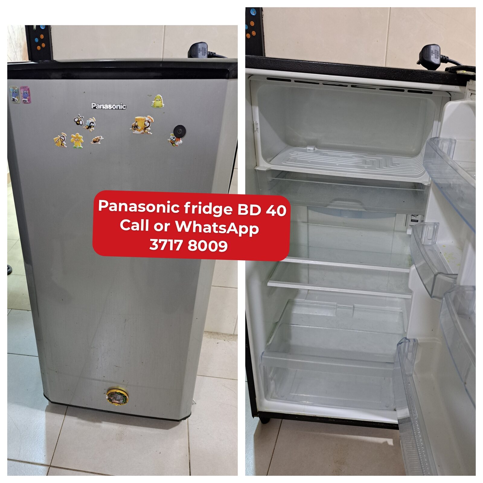 Manama, Appliances, BHD 40,  🌍🌎Panasonic Fridge In Good Condition For Sale With Delivery