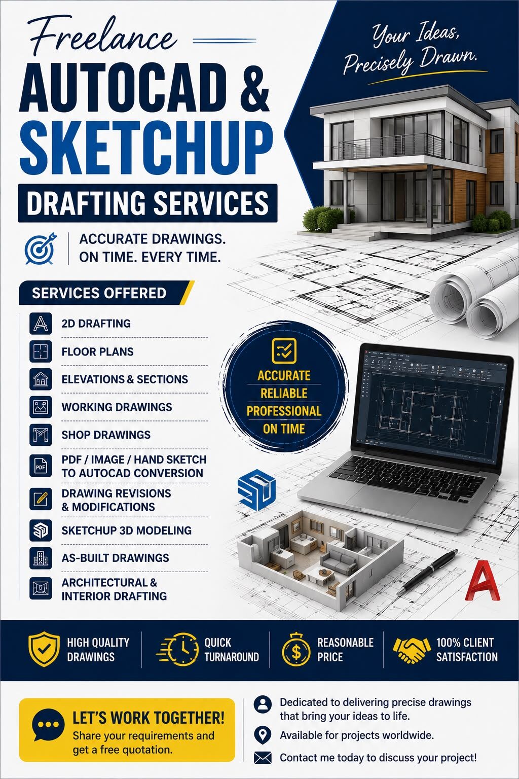 Manama, Job Seekers, Freelance AutoCAD & SketchUp Drafting Services
