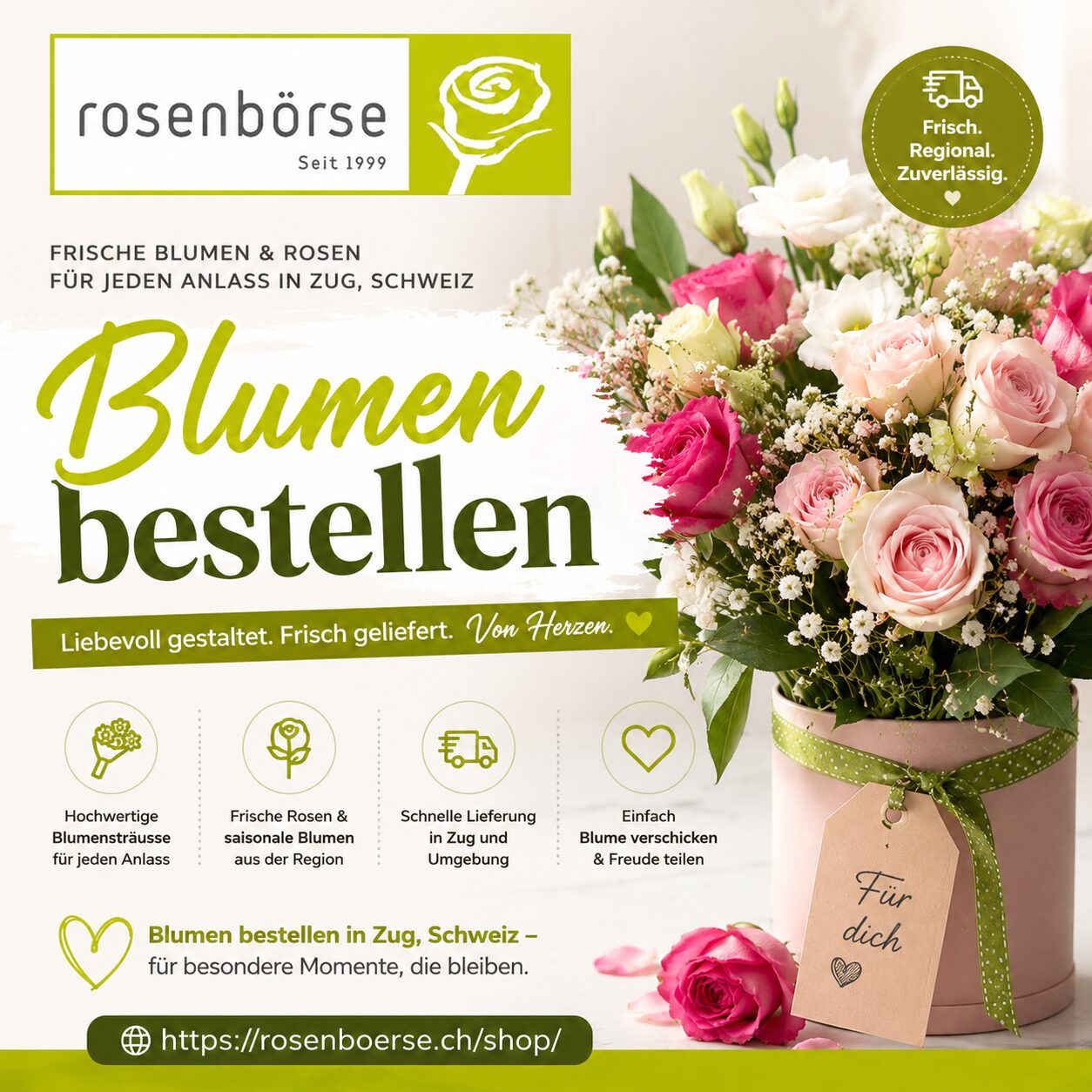 Geneva, Farm & Garden, CHF 149,  Blumen Bestellen In Zug Liebevoll Gestaltete Blumenarrangements Mit Schneller Lieferung
