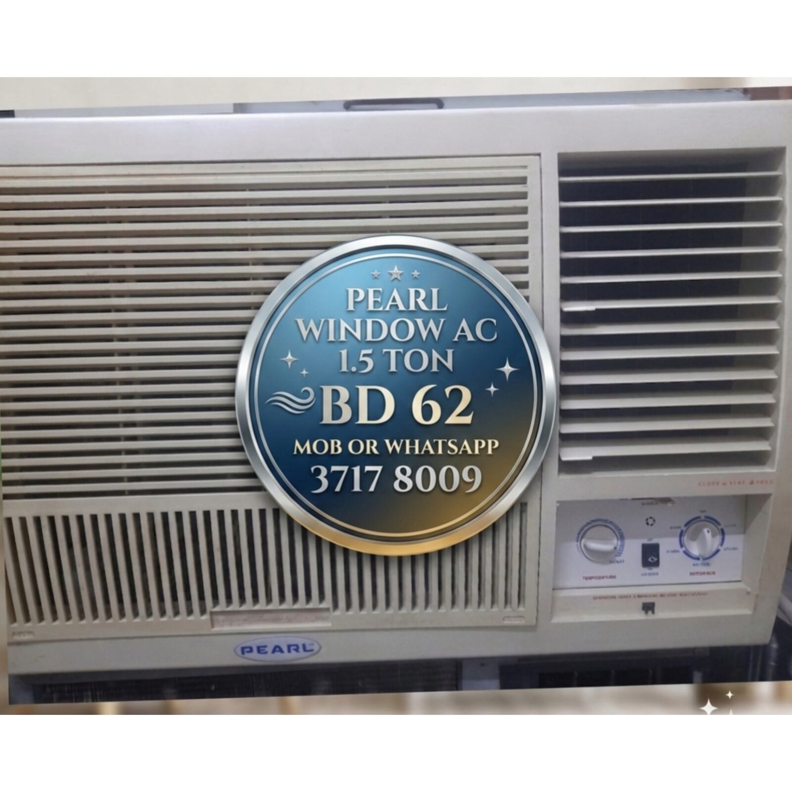 Manama, Air Conditioners, BHD 62,  🌎🌍Pearl Window Ac 1.5 Ton In Good Condition For Sale With Delivery