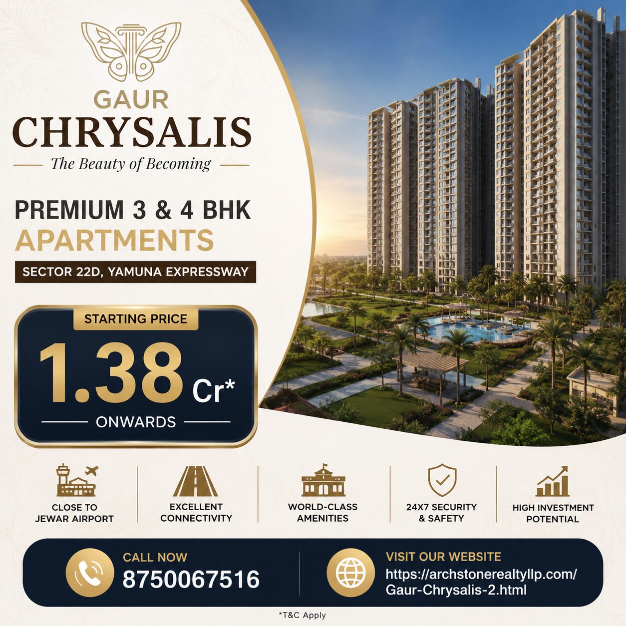Mumbai, Real Estate, Gaur Chrysalis 2.0: Premium Residential Living At Sector 22D, Yamuna Expressway