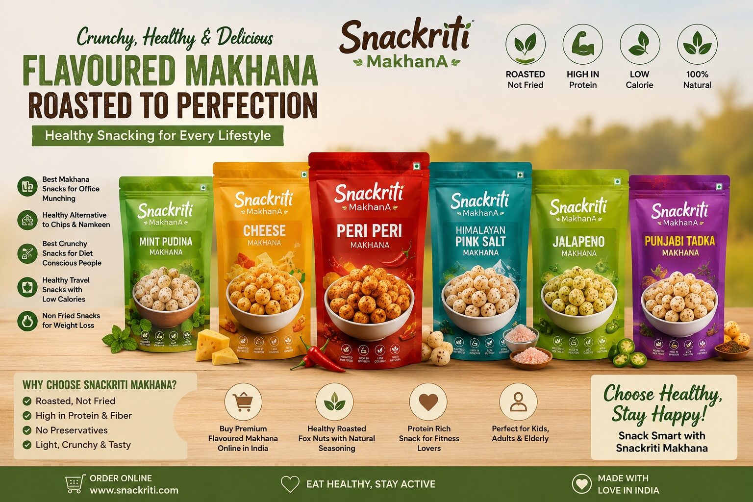 Mumbai, Food, INR 100,  Best Flavoured Makhana Snacks For Healthy Lifestyle