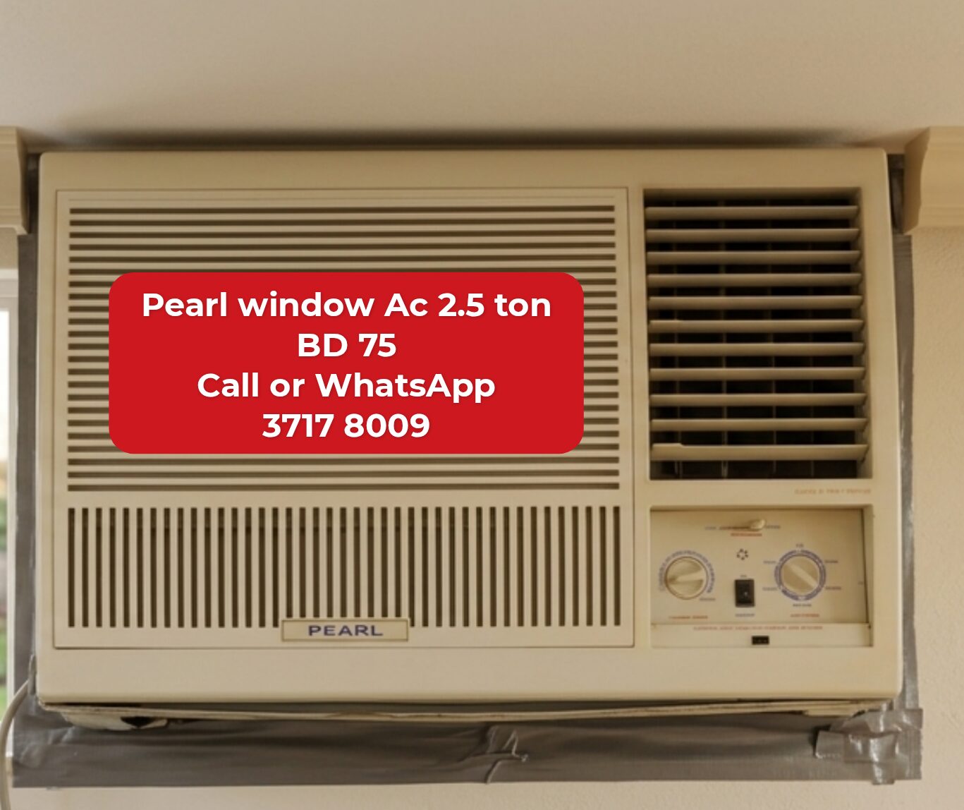 Manama, Air Conditioners, BHD 75,  🌎🌍Pearl Window Ac In Good Condition For Sale With Delivery