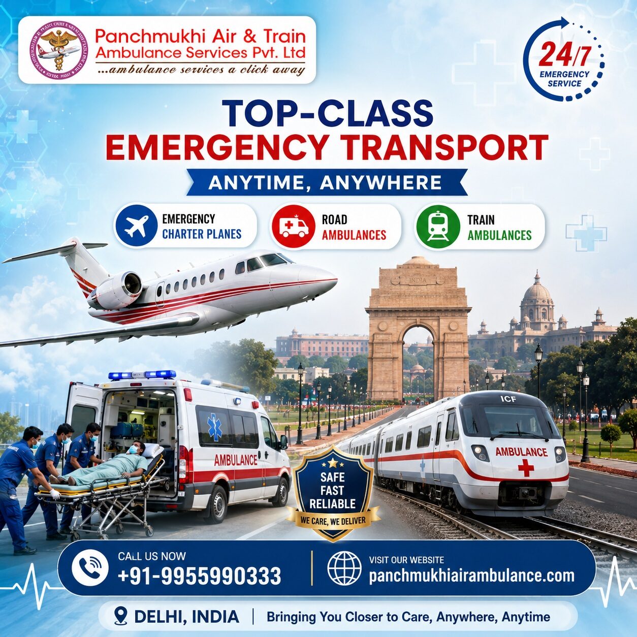 New Delhi, Health, Panchmukhi Air Ambulance Service In Delhi Provides Advanced Monitoring Of Patients