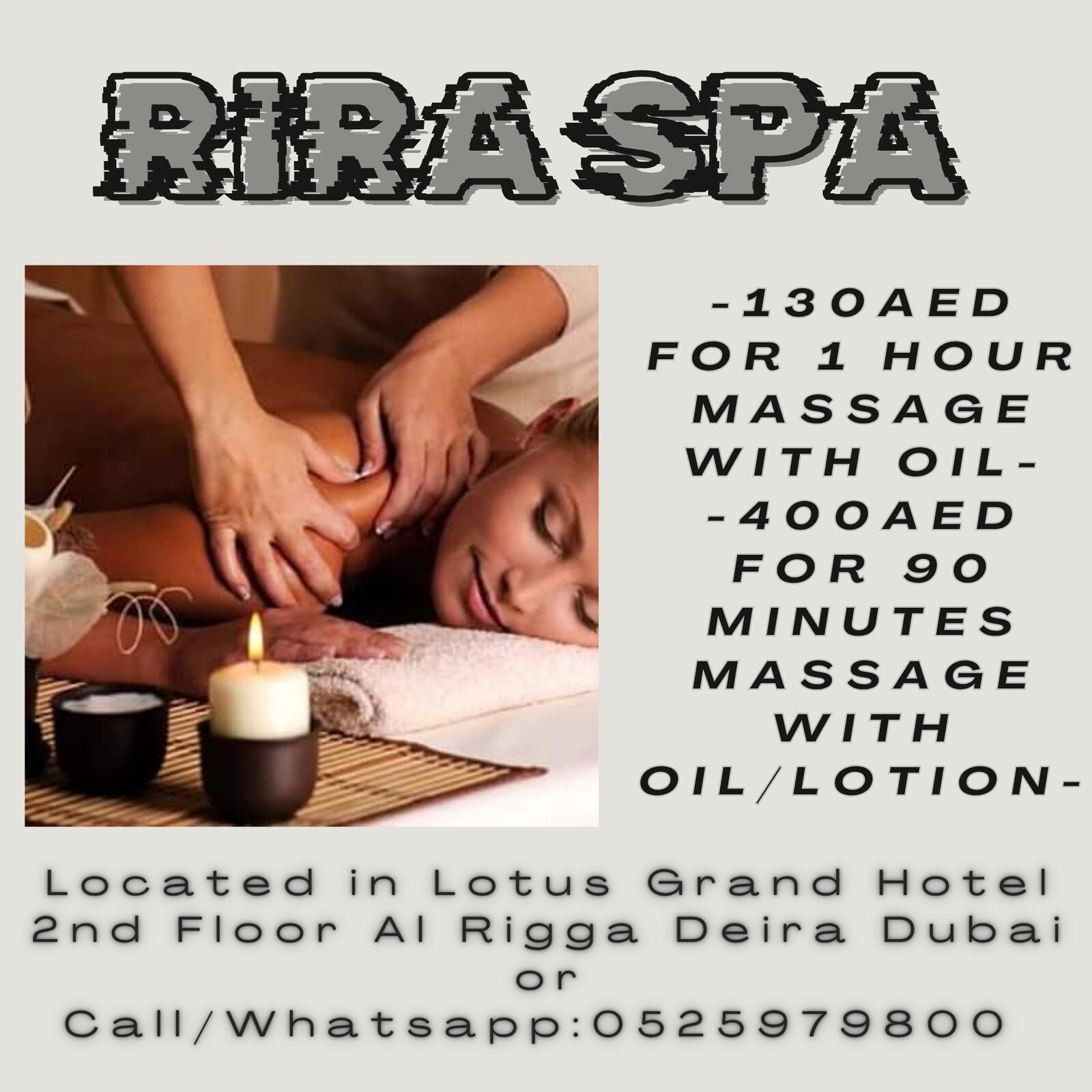 Al Rigga, Health, Rira Spa Offer 7/13/2026