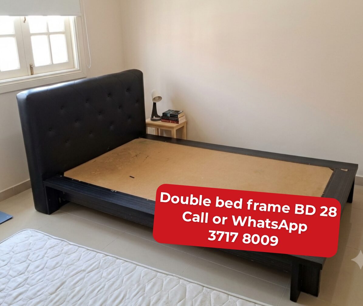 Manama, Furniture, BHD 28,  🌍🌎Double Bed Frame In Good Condition For Sale With Delivery