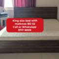 BHD 52,  🌍🌎king Size Bed With Mattress In Good Condition For Sale With Delivery