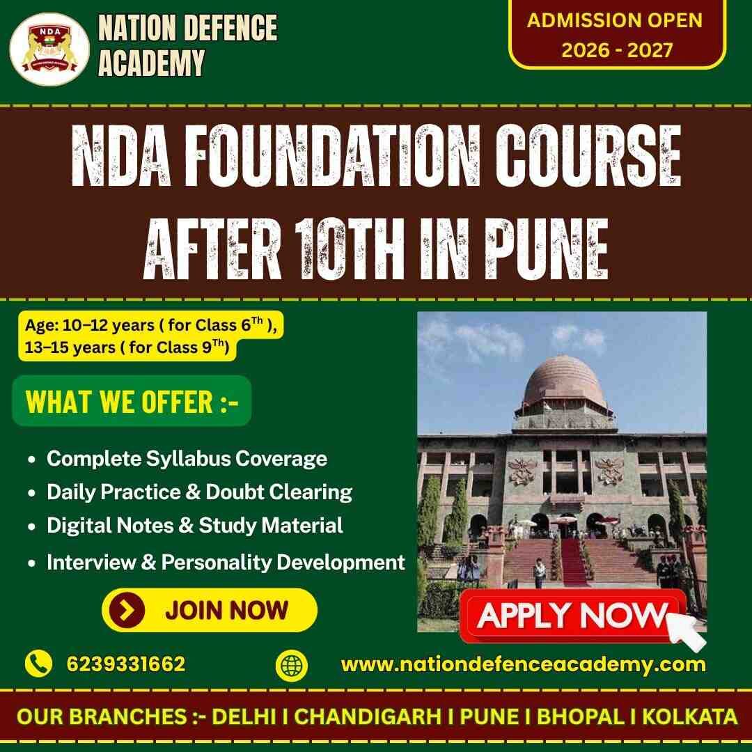 Pune, Education, Join NDA Foundation Course After 10th In Pune