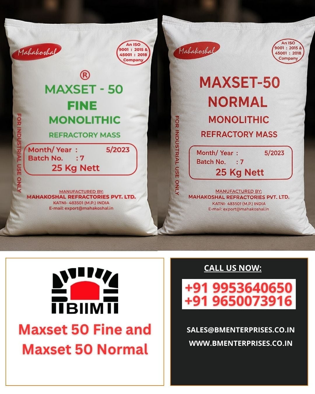 Faridabad, Materials, INR 1200,  Top Selling Refractory Mass Cement Maxset 50 Fine And Normal
