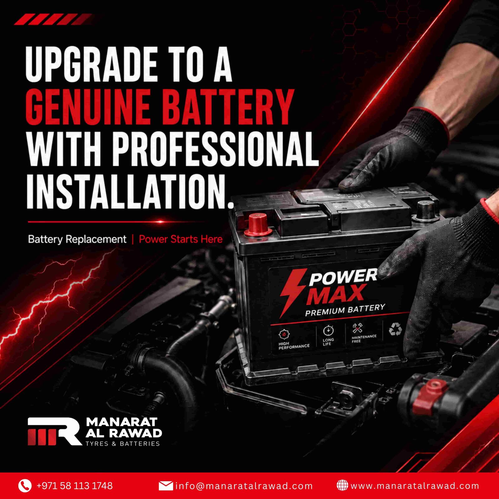 Abu Dhabi, Automotive, Upgrade To A Genuine Battery With Professional Installation