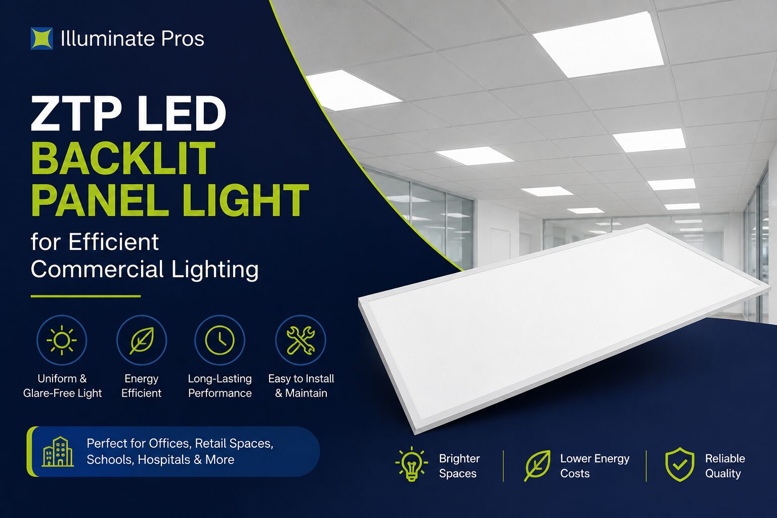Sydney, Electronics, AUD 50,  ZTP LED Backlit Panel Light For Efficient Commercial Lighting