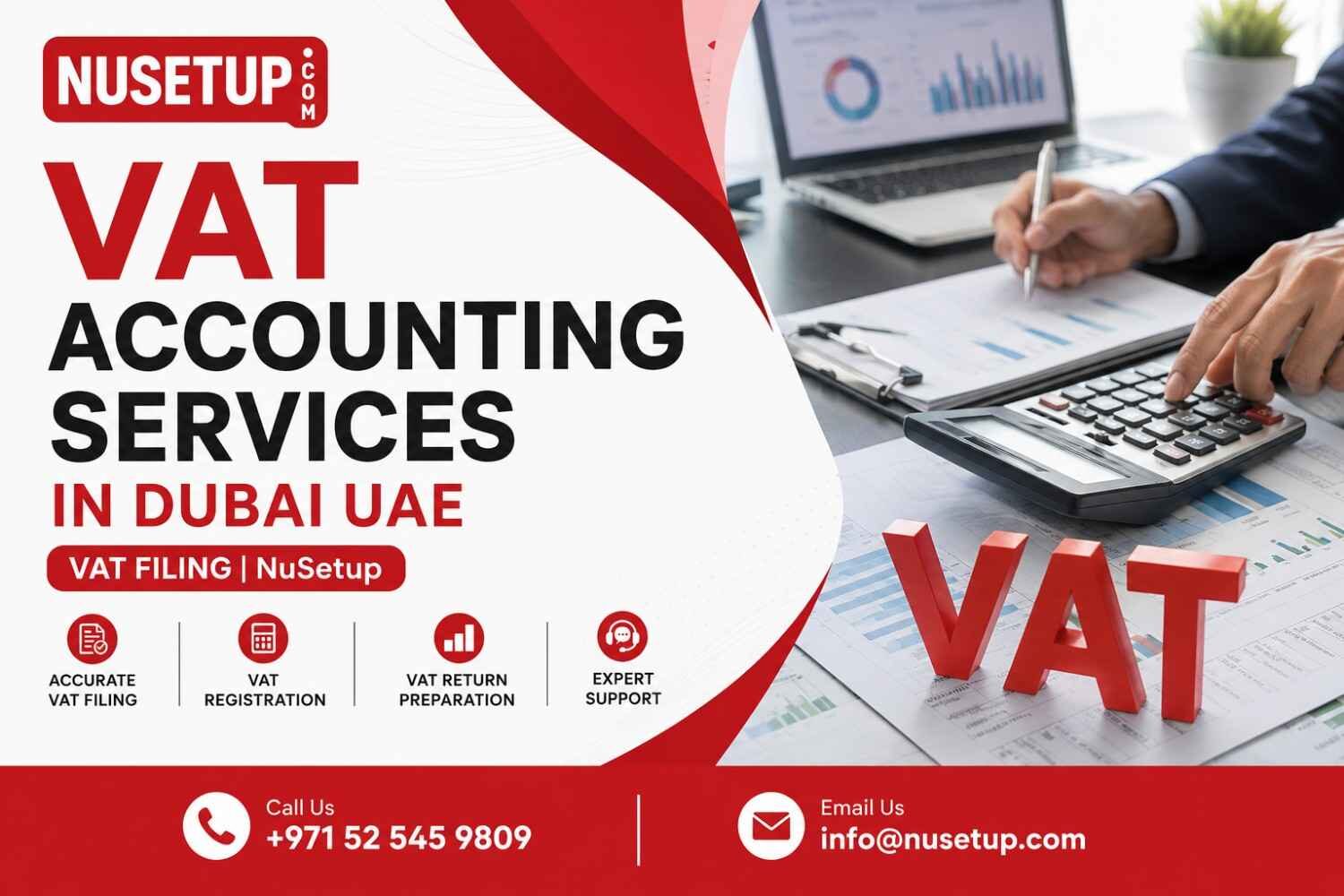 Dubai, Real Estate, VAT Accounting Services In Dubai UAE - VAT Filing | NuSetup