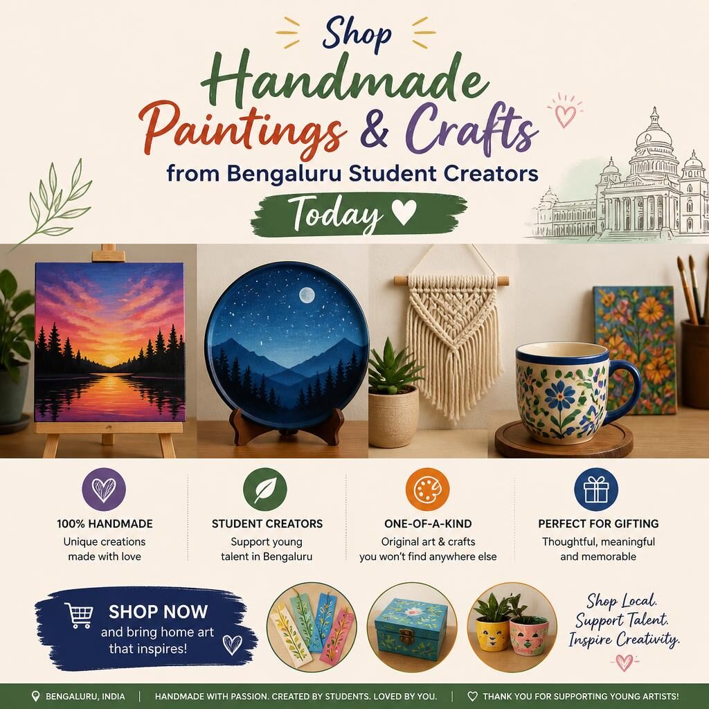 Indore, Materials, INR 1000,  Shop Handmade Paintings And Crafts From Bengaluru Student Creators Today