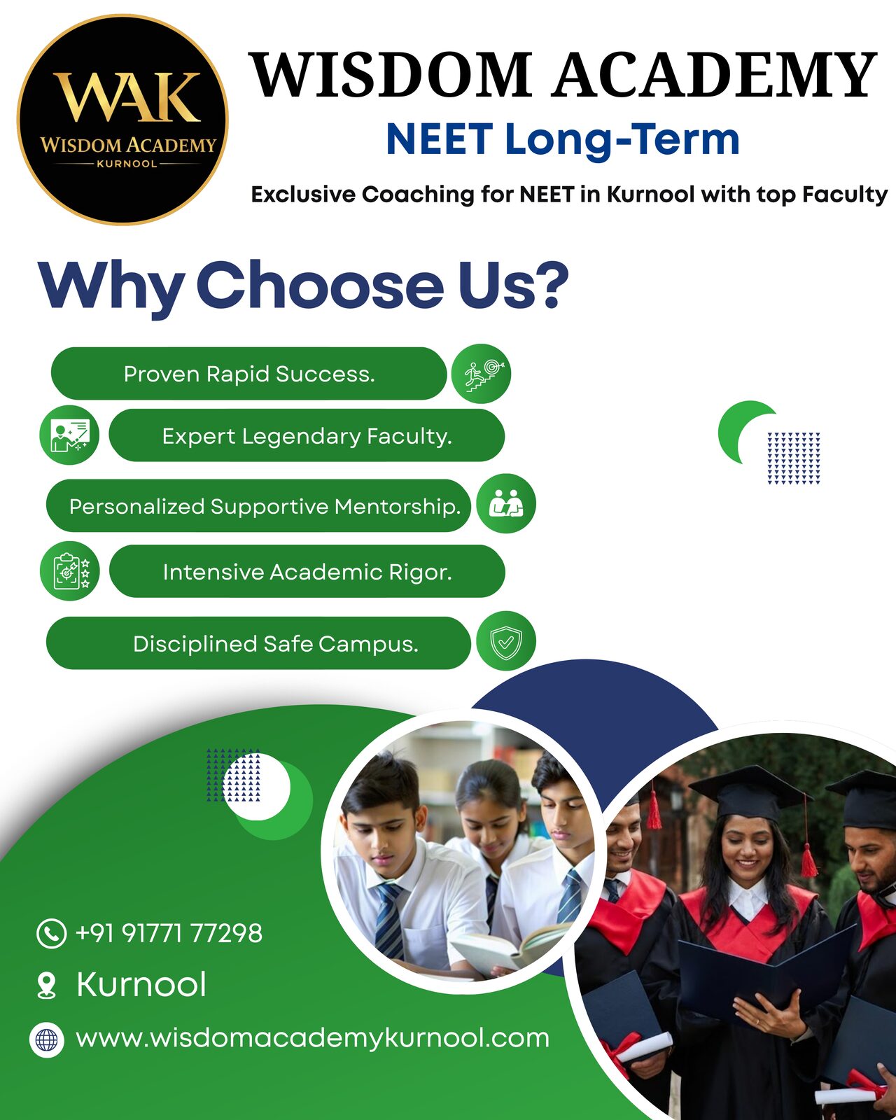 Kurnool, Lessons Offered, Best NEET Long Term Coaching In Kurnool | Wisdom Academy