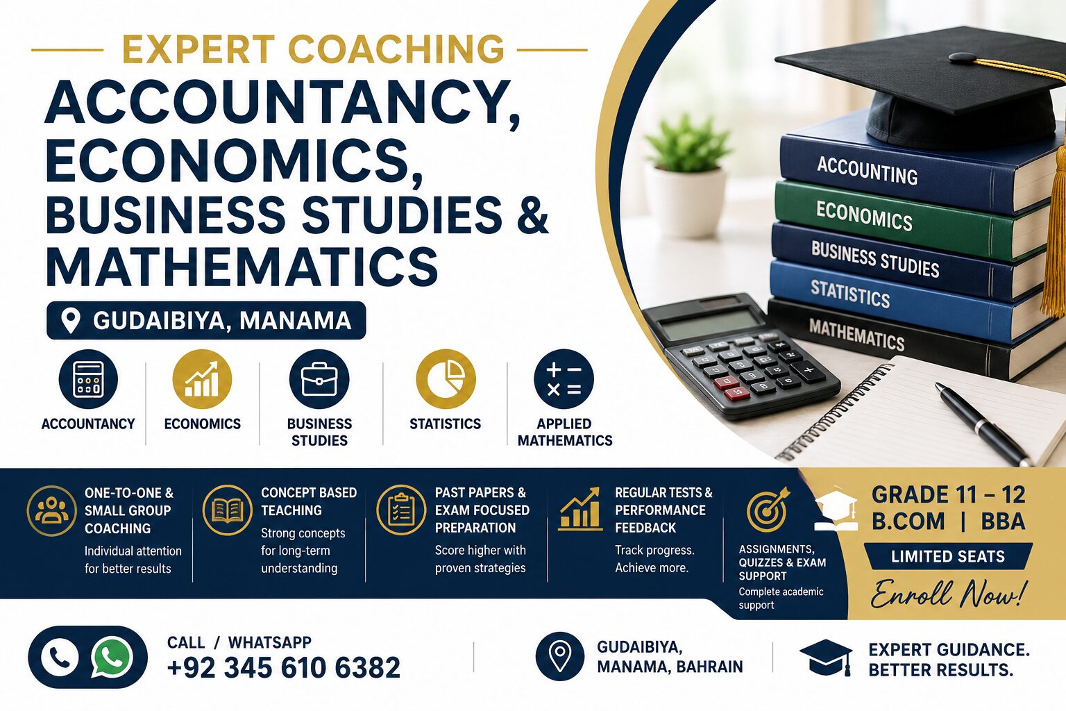 Gudaibiya, Lessons Offered, Expert Coaching For Accountancy, Economics, Business Studies & Mathematics | Gudaibiya