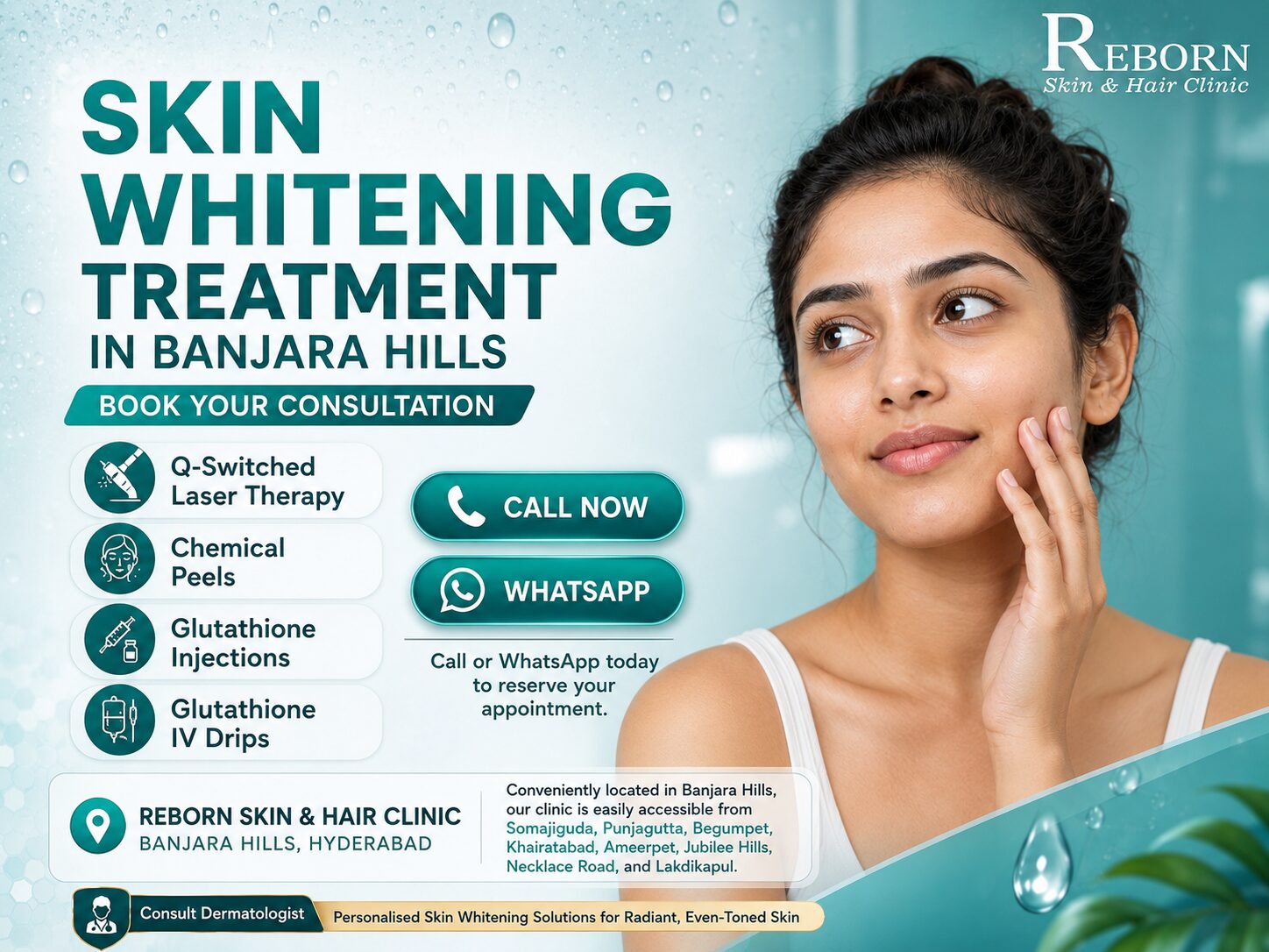 Hyderabad, Health & Beauty Items, INR 4999,  Skin Whitening Treatment In Banjara Hills, Hyderabad