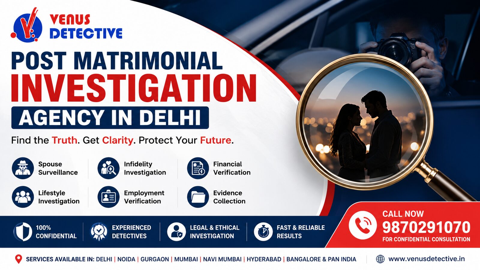 New Delhi, Legal, Trusted Post Matrimonial Investigation Agency In Delhi | Private Detective Services