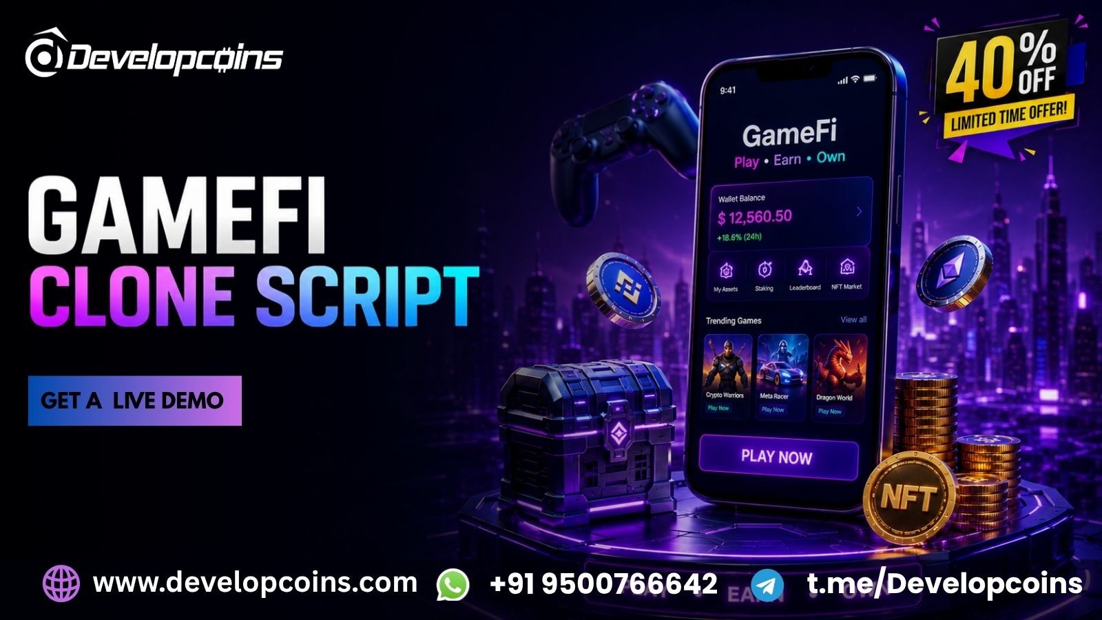 Singapore, Business, Build A Billion-Dollar GameFi Platform With Our GameFi Clone Script 🚀