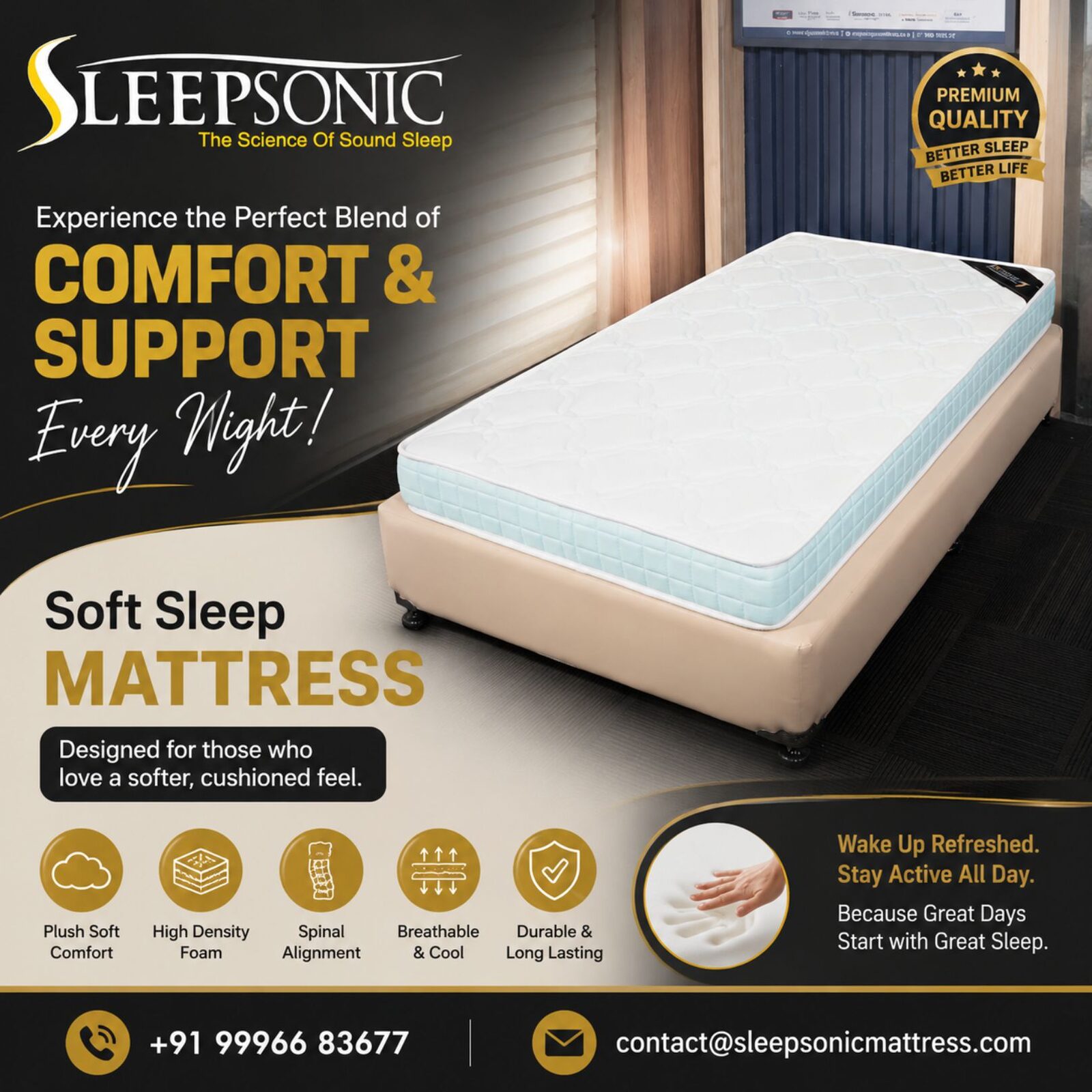 New Delhi, Household Items, Shop Now Premium Soft Sleep Mattress | Sleepsonic