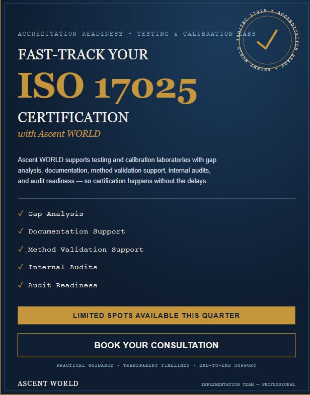 Mumbai, Business, Fast-Track Your ISO 17025 Certification With Ascent WORLD