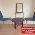 BHD 11,  🌍🌎Table+2 Chairs  In Good Condition For Sale With Delivery