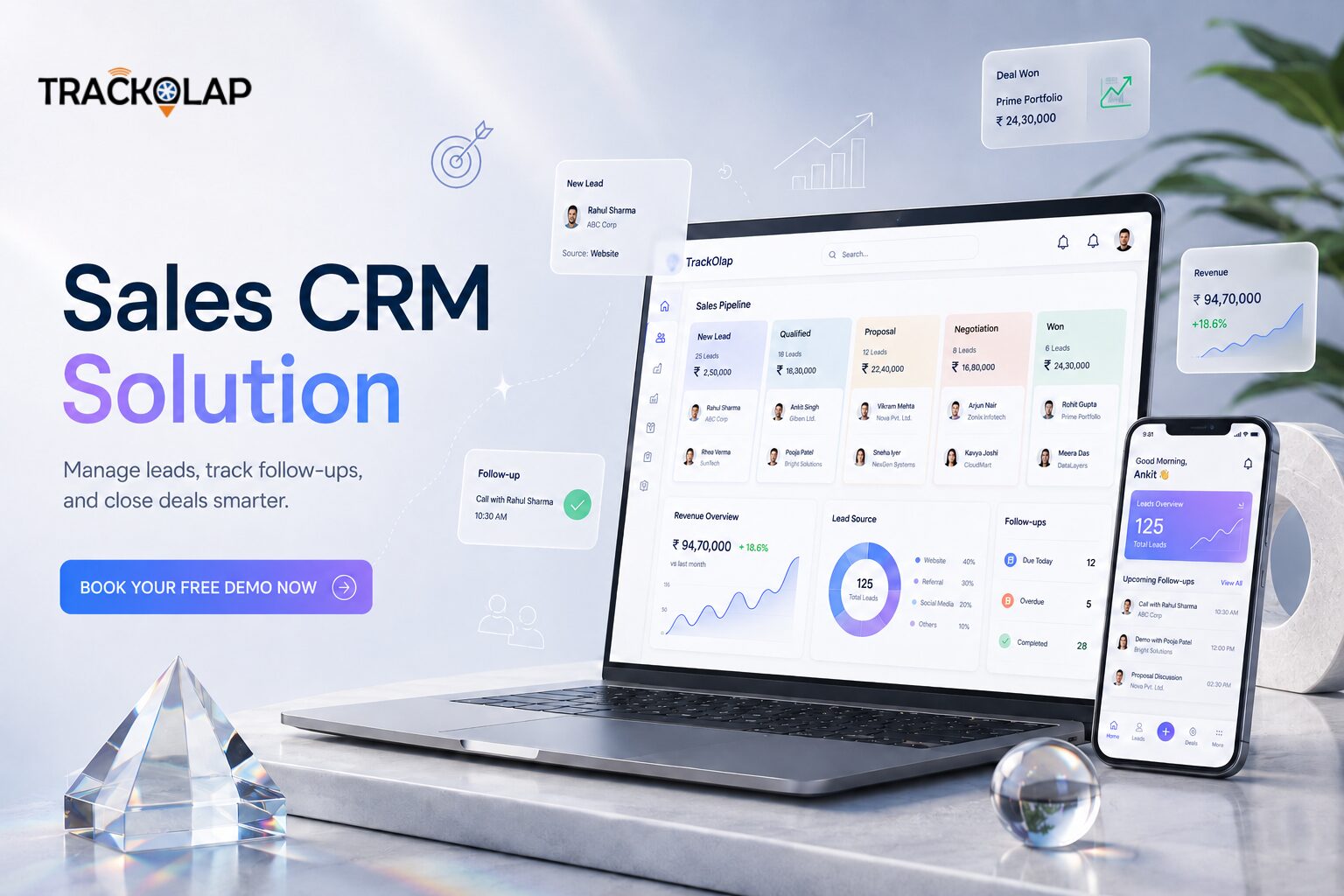Noida, Software Development, Boost Sales & Close Deals Faster With TrackOlap Sales CRM Solution