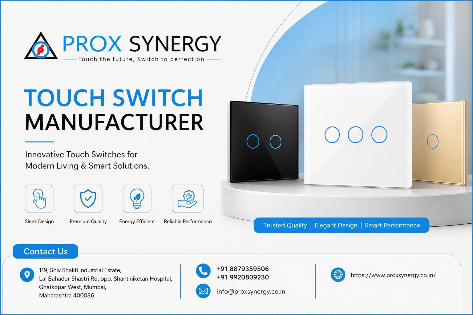 Mumbai, Business, Touch Switch Manufacturer In Mumbai | Prox Synergy