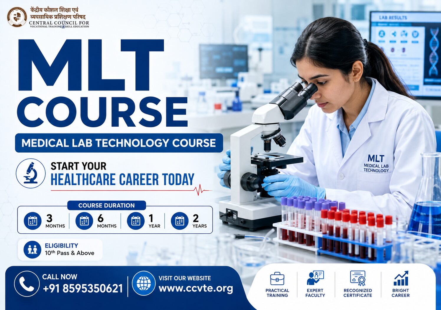 New Delhi, Education, MLT Course Training Program For 10th & 12th Pass Students