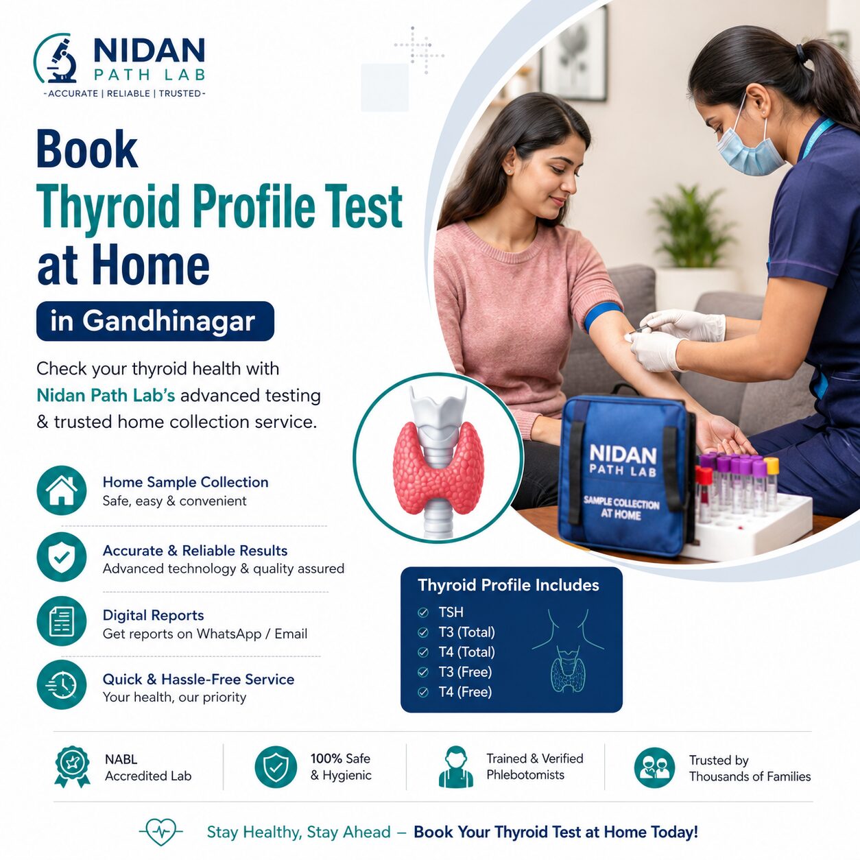 Ahmedabad, Health, Book Thyroid Profile Test At Home In Gandhinagar - Nidan Path Lab