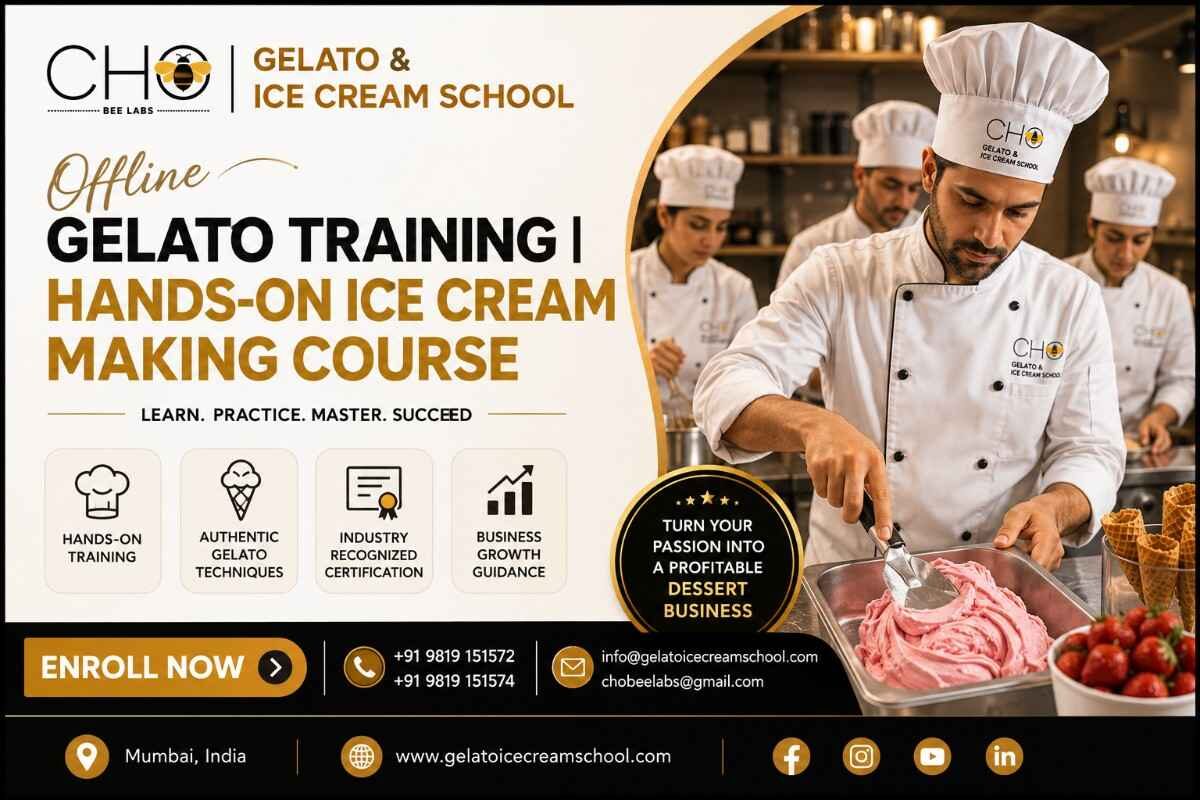 Mumbai, Lessons Offered, Offline Gelato Training | Hands-On Ice Cream Making Course