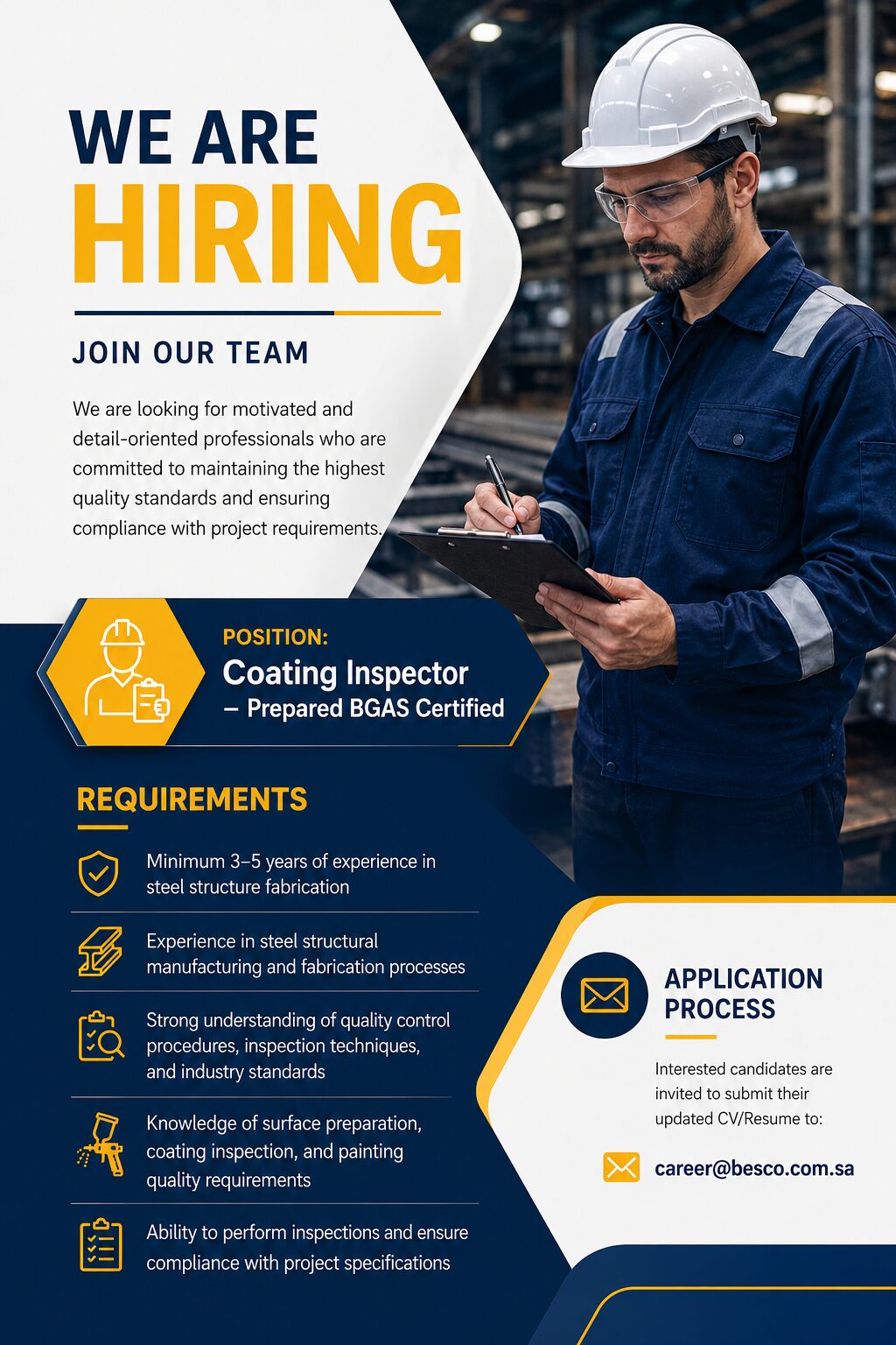 Dammam, Jobs, COATING INSPECTOR