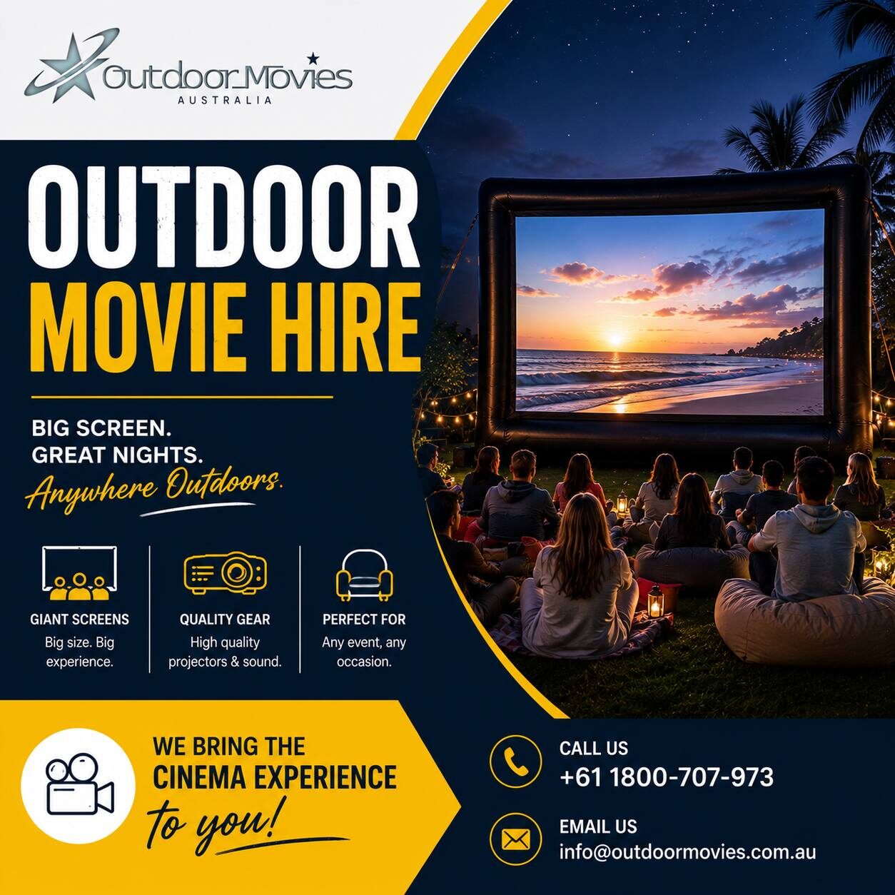 Sydney, Equipment Rental, Outdoor Movie Hire &ndash; The Easy Way To Host An Outdoor Cinema