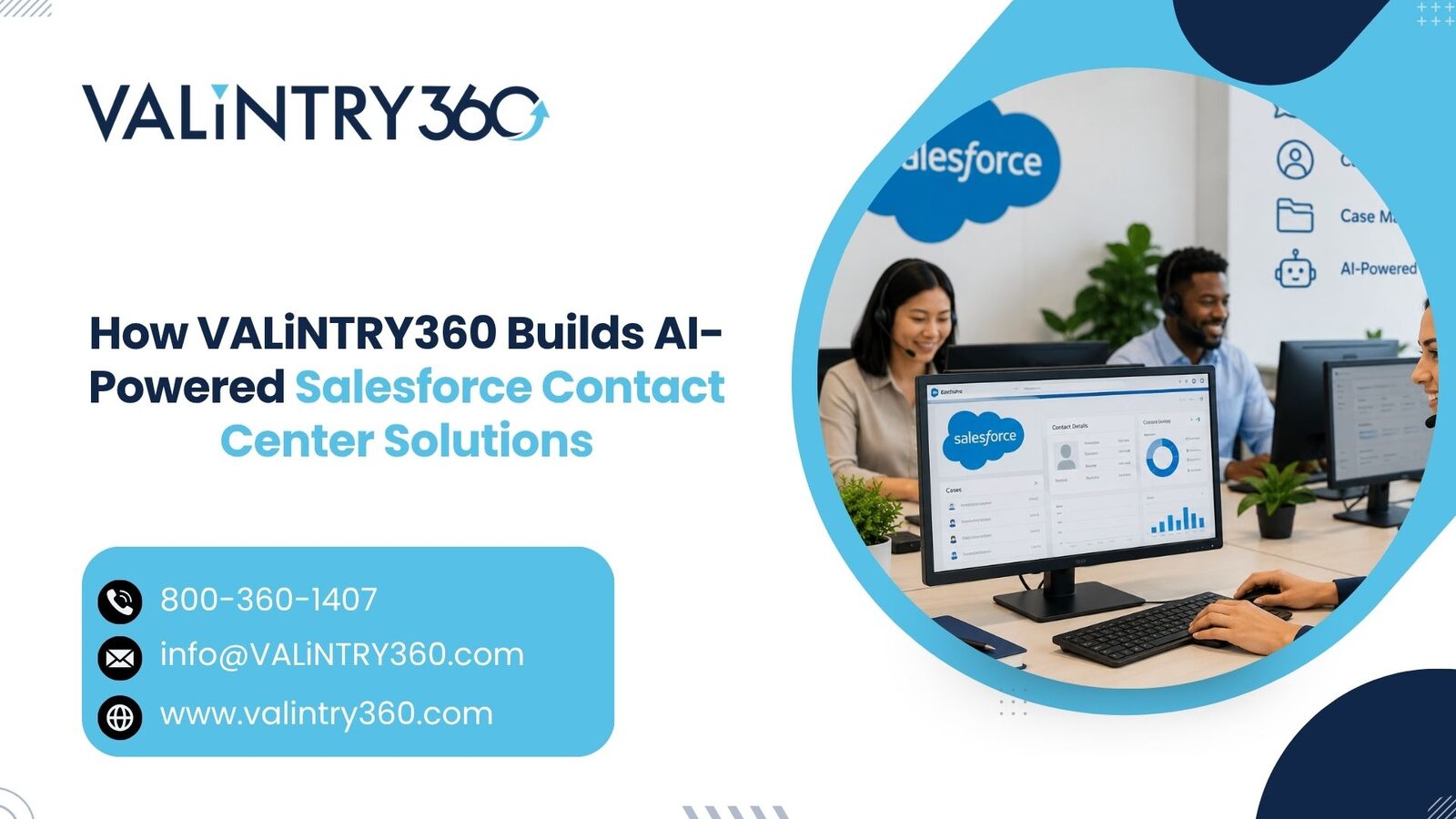 New York, Software Development, How VALiNTRY360 Builds AI-Powered Salesforce Contact Center Solutions
