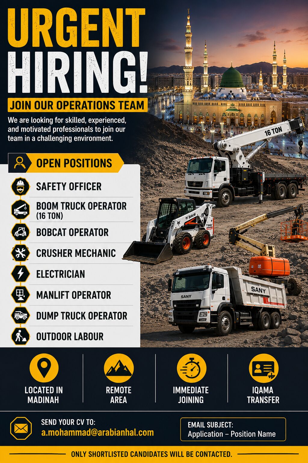 Madinah, Jobs, Urgent Hiring &ndash; Crusher Plant Operations
